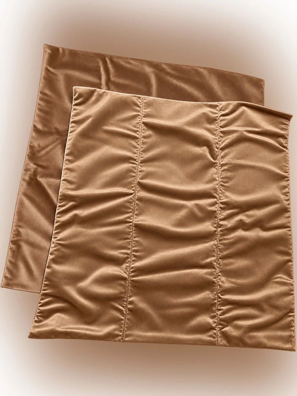 Home Brilliant Large Gold Velvet Pillow Cases